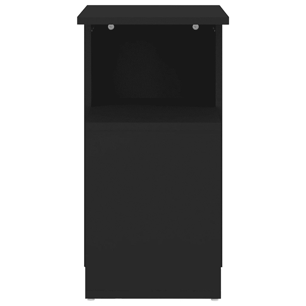Tavolino Nero 36x30x56 cm in Legno Multistrato 802994