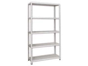 SCAFFALI IN KIT 5 RIPIANI GRIGIO ANGOLARI SPEZZATI  5 ripiani cm.100x40x186h.    PROMETAL