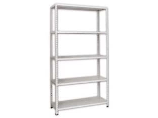 SCAFFALI IN KIT 5 RIPIANI GRIGIO ANGOLARI SPEZZATI  5 ripiani cm.100x40x186h.    PROMETAL