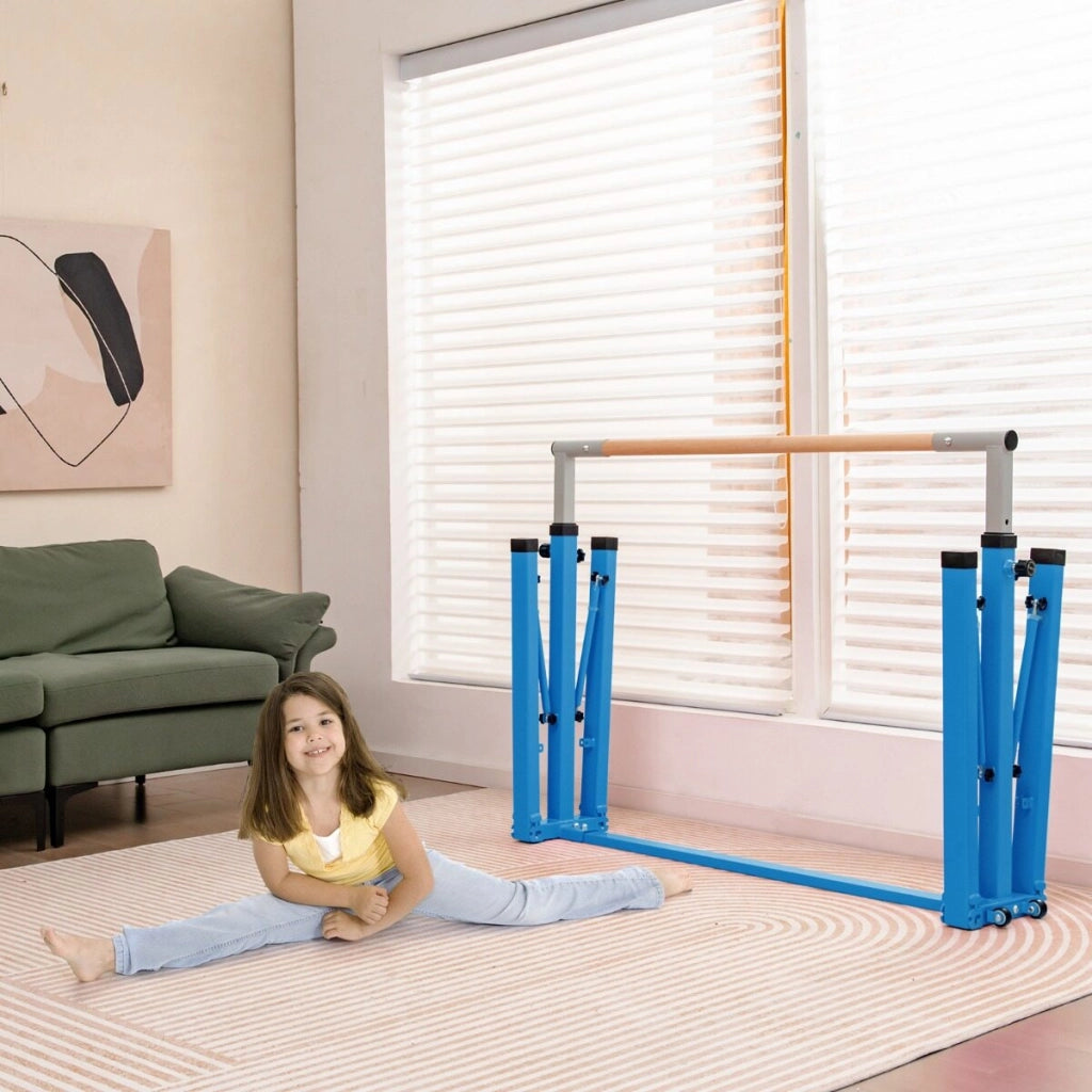 Tappetino da ginnastica con 2 maniglie e 4 pannelli, Materassino pieghevole per yoga fitness allenamento Blu