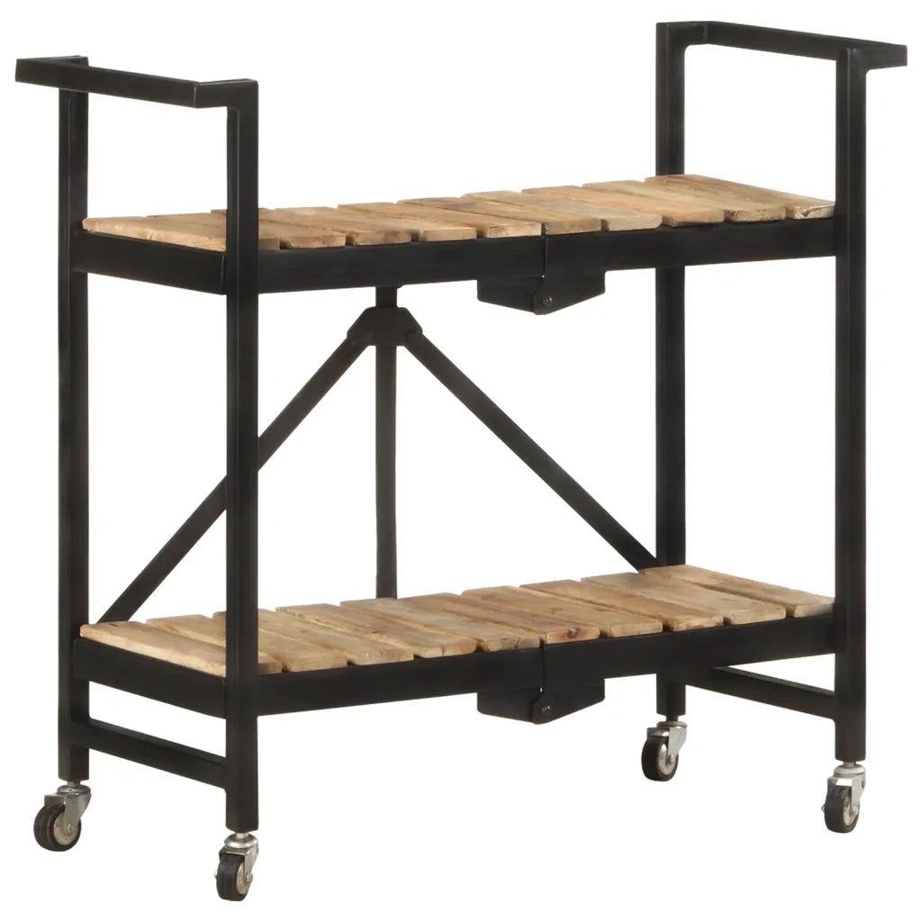 Carrello da Cucina 87x36x81 cm in Legno Massello di Mango cod mxl 62804
