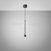 URSULA S/P - SOSPENSIONE LED NERO CON ROSONE 3000K 255LM 5W