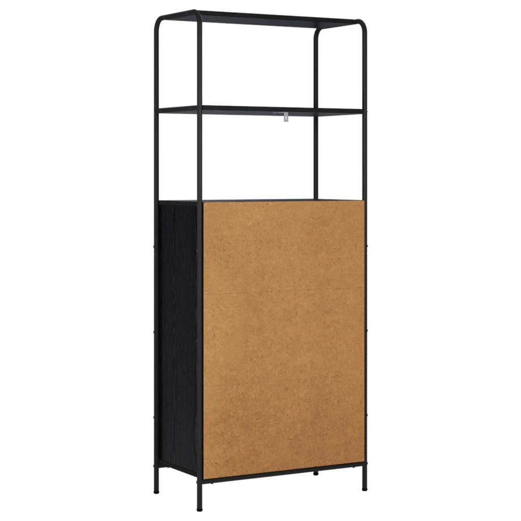 Credenza Rovere Nero 40 x 33 x 161 cm Legno ingegnerizzato 8013872