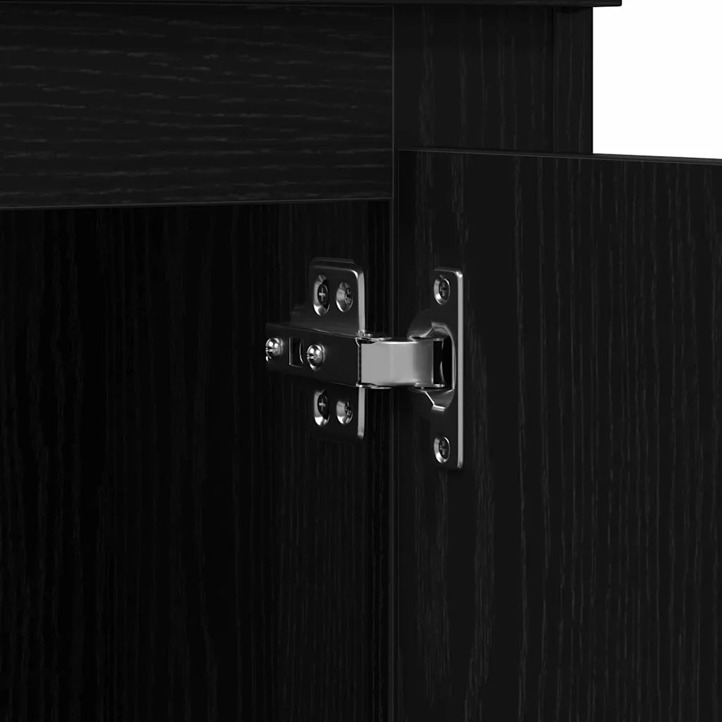 Credenza-Buffet-Armadio da cucina Rovere Nero 36 x 35.5 x 103.5 cm Legno multistrato