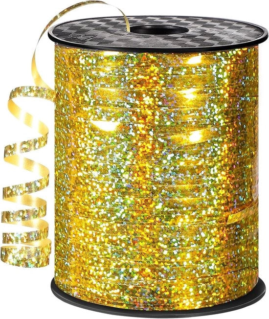 Decorazione di Natale e Compleanno con Cadeaulint a Glitter Oro 5mm - 549m/600yd