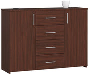 Cassettiera AKORD K45 Cassettiera Wengé 110 cm 2 ante 4 cassetti 110x35x80 cm