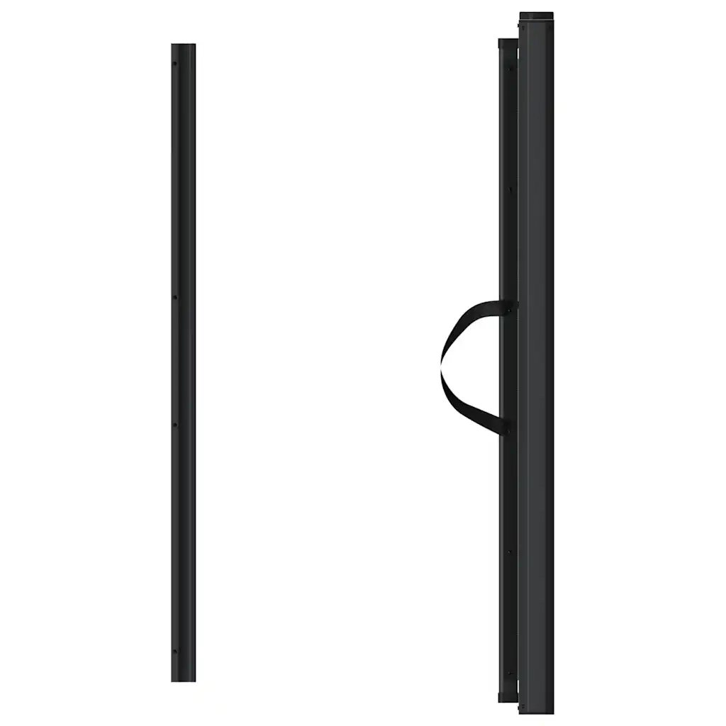 Cancelletto Retrattile per Animali Domestici Nero 82,5x125 cm