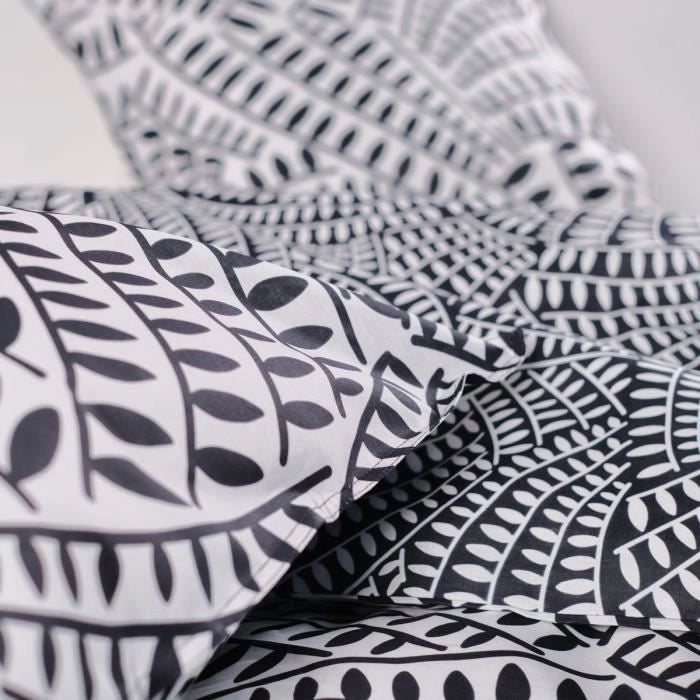 Completo letto matrimoniale -TODAY - 240x200 cm - 100% Cotone - Bianco e Nero