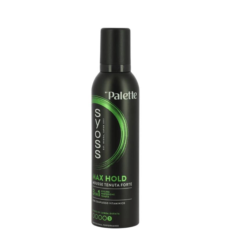SYOSS BY PALETTE MOUSSE MAX HOLD TENUTA FORTE CON COMPLESSO VITAMINCO 3IN1 STYLING, PROTEZIONE, TENUTA 250 ML