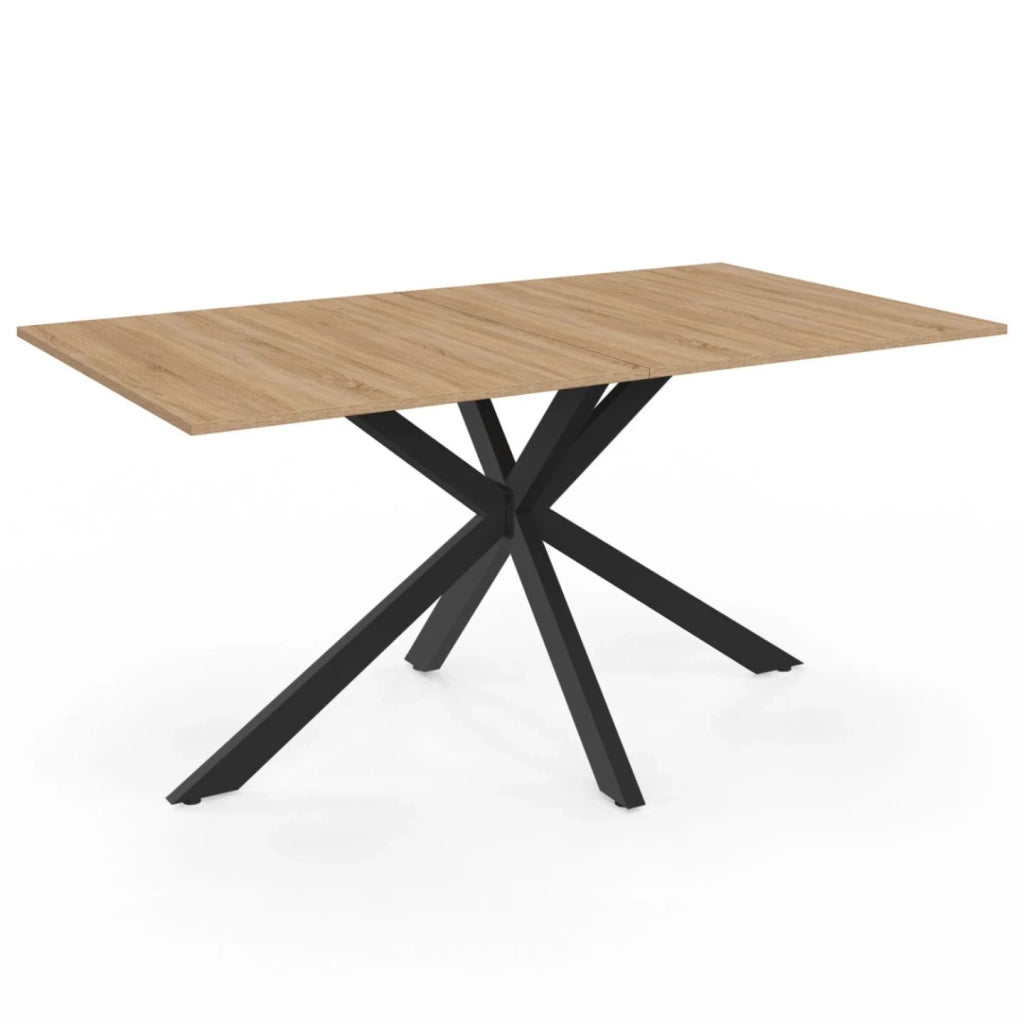 IDMarket - Tavolo da pranzo rettangolare ALIX 160 cm in legno e nero con 6 sedie MILA in velluto grigio scuro