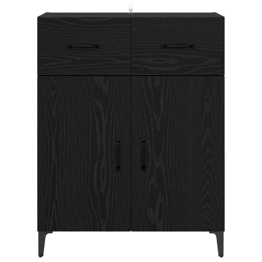 Credenza Rovere Nero 69,5 x 34 x 90 cm Legno multistrato 880681