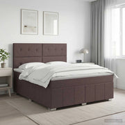 Letto box spring con materasso Marrone Scuro 140 x 200 cm 3454158