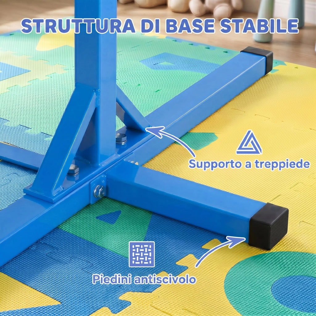 Sbarra per Danza e Ginnastica Regolabile in Altezza ¨C zephmum ¨C 92-150 cm, Blu