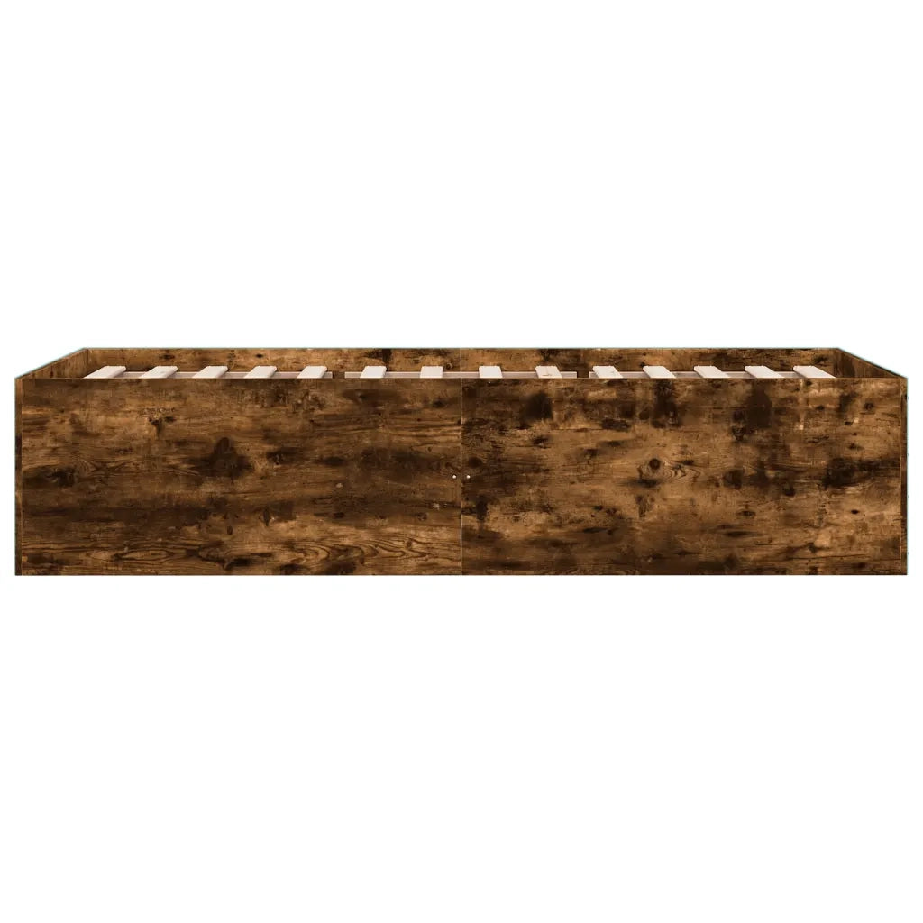 Giroletto-Struttura Letto Rovere Fumo 75x190 cm in Legno Multistrato 739932