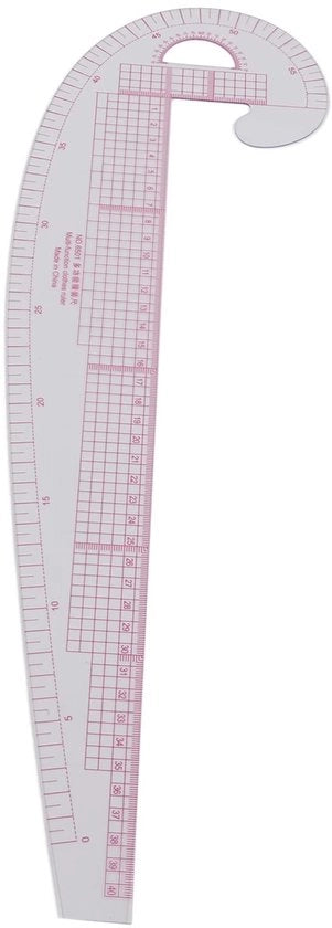 Misuratore curvo 58 cm - Multifunzionale - Per cucire e ricamare - In plastica - Per la casa - Misuratore multifunzionale