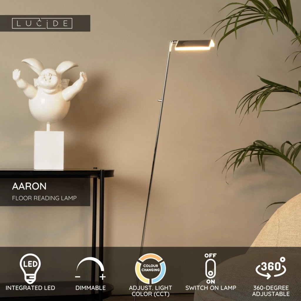 Lampada da terra LED 10W dimmer oro AARON Lucide