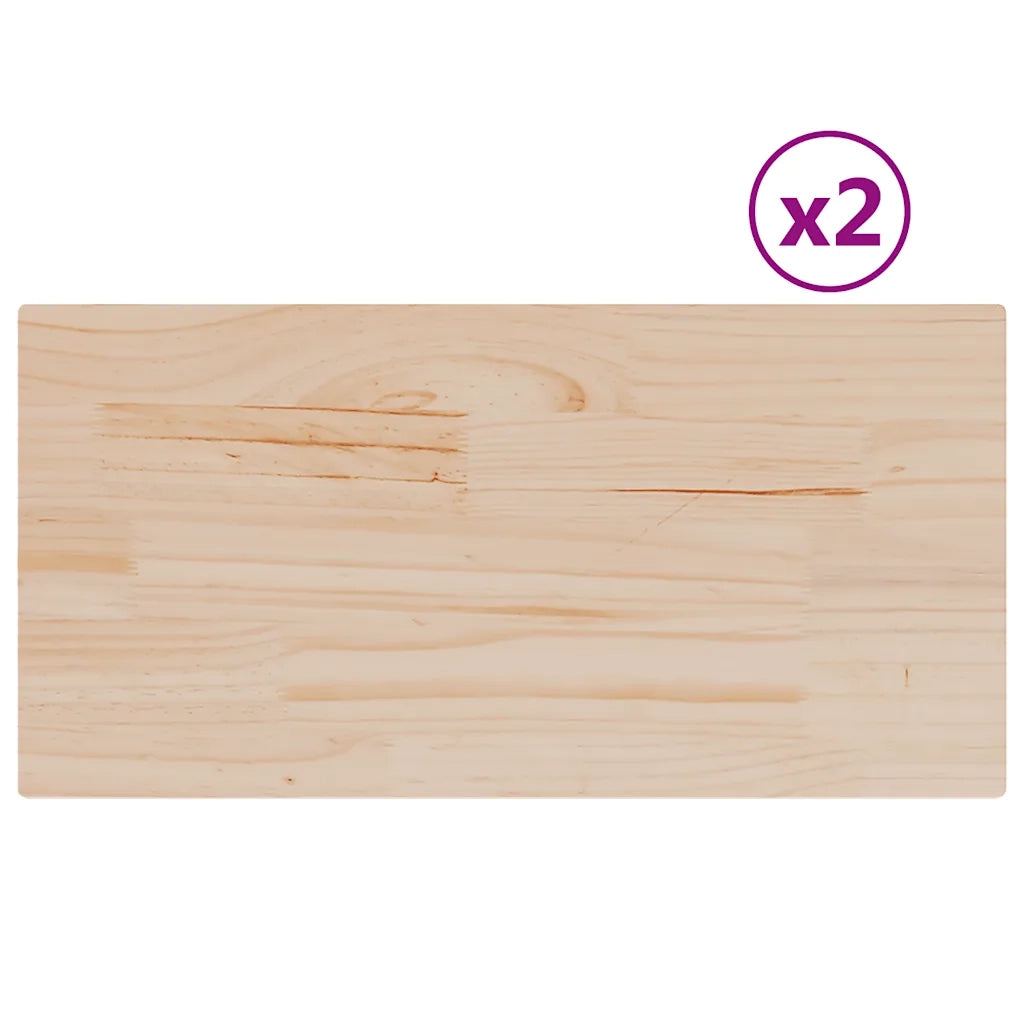 Piani Tavolo 2 pz 90x45x2,5 cm Rettangolare Legno Massello Pino 847430