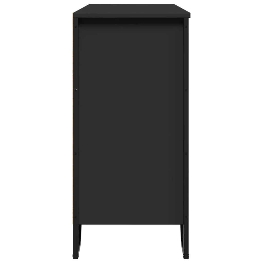 Buffet credenza cassettiera mobiletto mobile contenitore organizer per cucina soggiorno salotto 101 x 35,5 x 74,5 cm legno ingegnerizzato nero 02_0035812