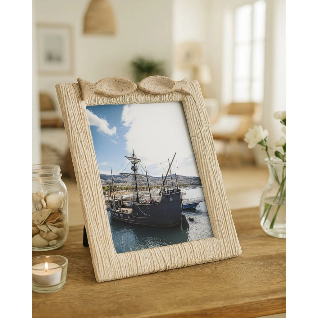Portafoto VKH1000, Beige, Poliresina, 25x3,2x31 cm