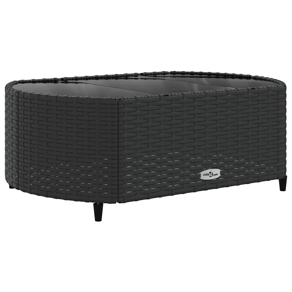 Set Divani da Giardino 10pz con Cuscini in Polyrattan Nero