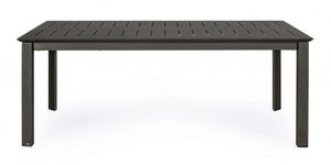 Tavolo Allungabile Konnor 200-300x110 cm Antracite in Alluminio