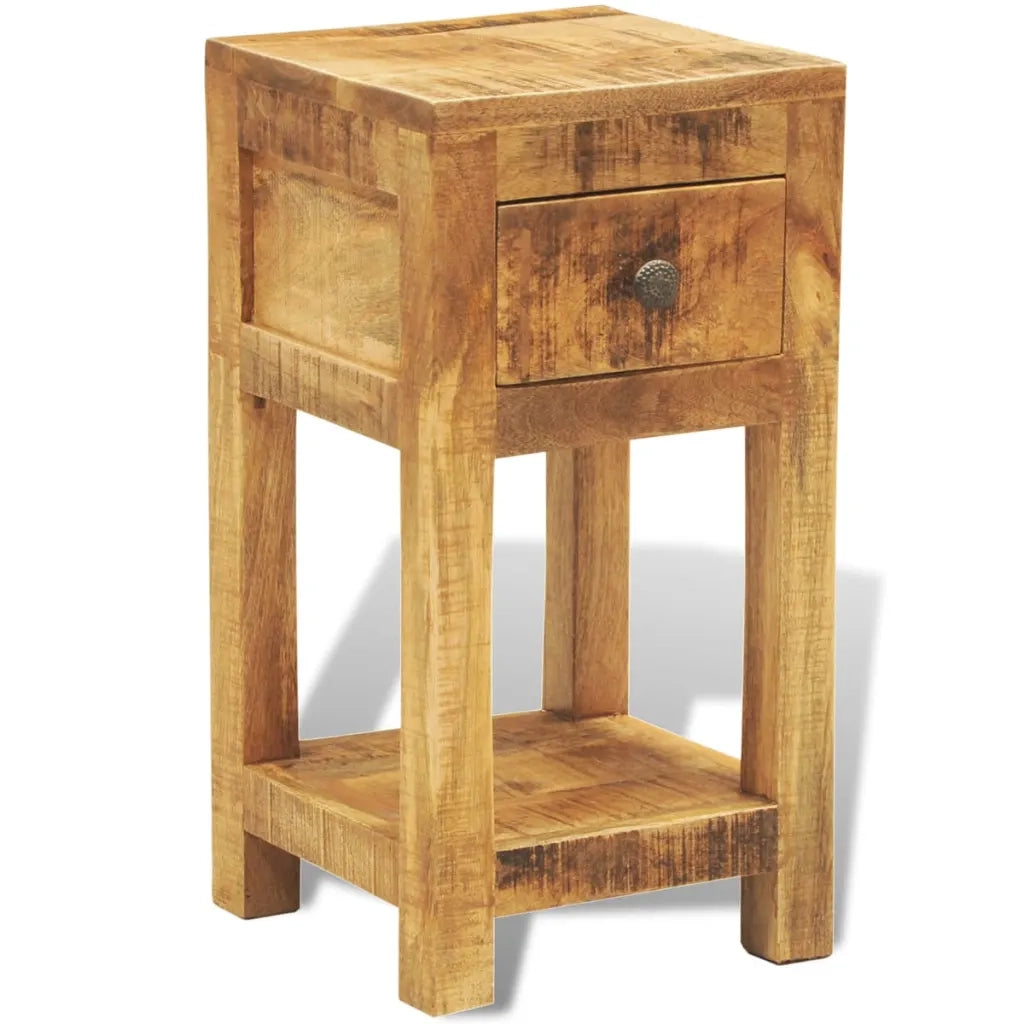 Comodino con 1 Cassetto in Legno Massello di Mango  cod mxl 30803