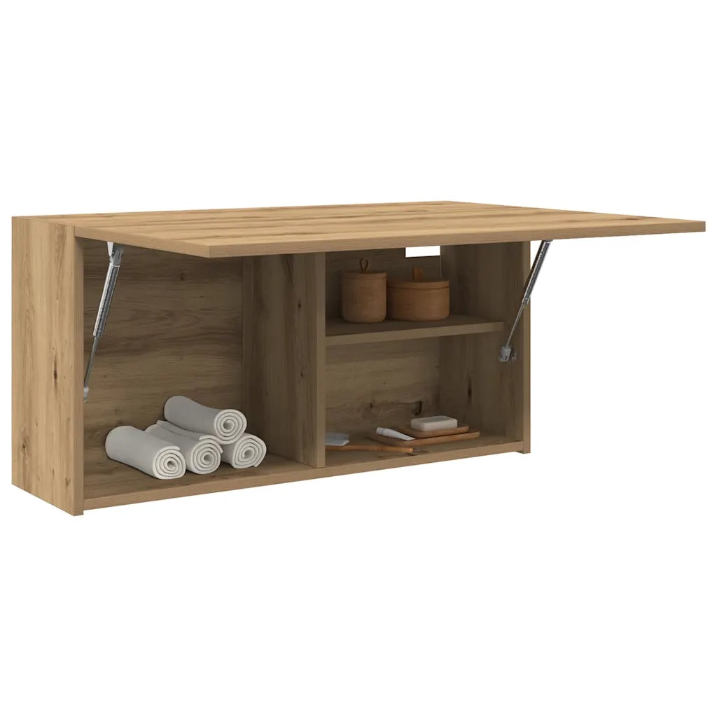 Mobiletto da Bagno Rovere Artigianale 80x25x40 cm in Truciolato 860093