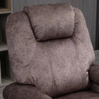 Poltrona Relax Reclinabile Manualmente in Tessuto con Imbottitura Extra, Marrone