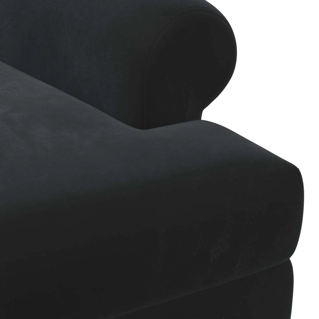 Loveseat con bottoni imbottiti Nero 120 x 66 x 78 cm 42041834