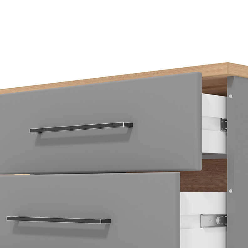 porta tv un anta tre cassetti moderno minimal in legno cm 161 5x40x65 h - ELLI