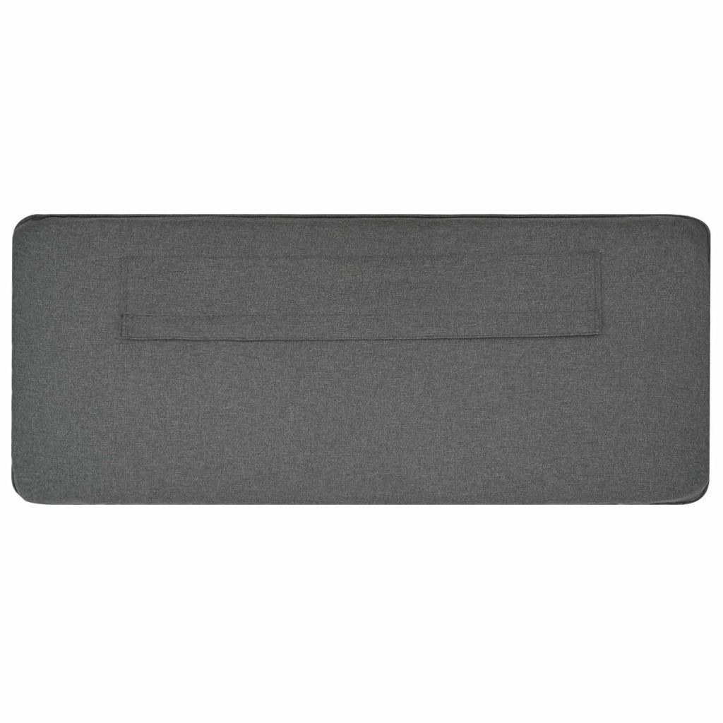 Testiera imbottita Bianco e grigio chiaro 140 cm Pino massello 880127