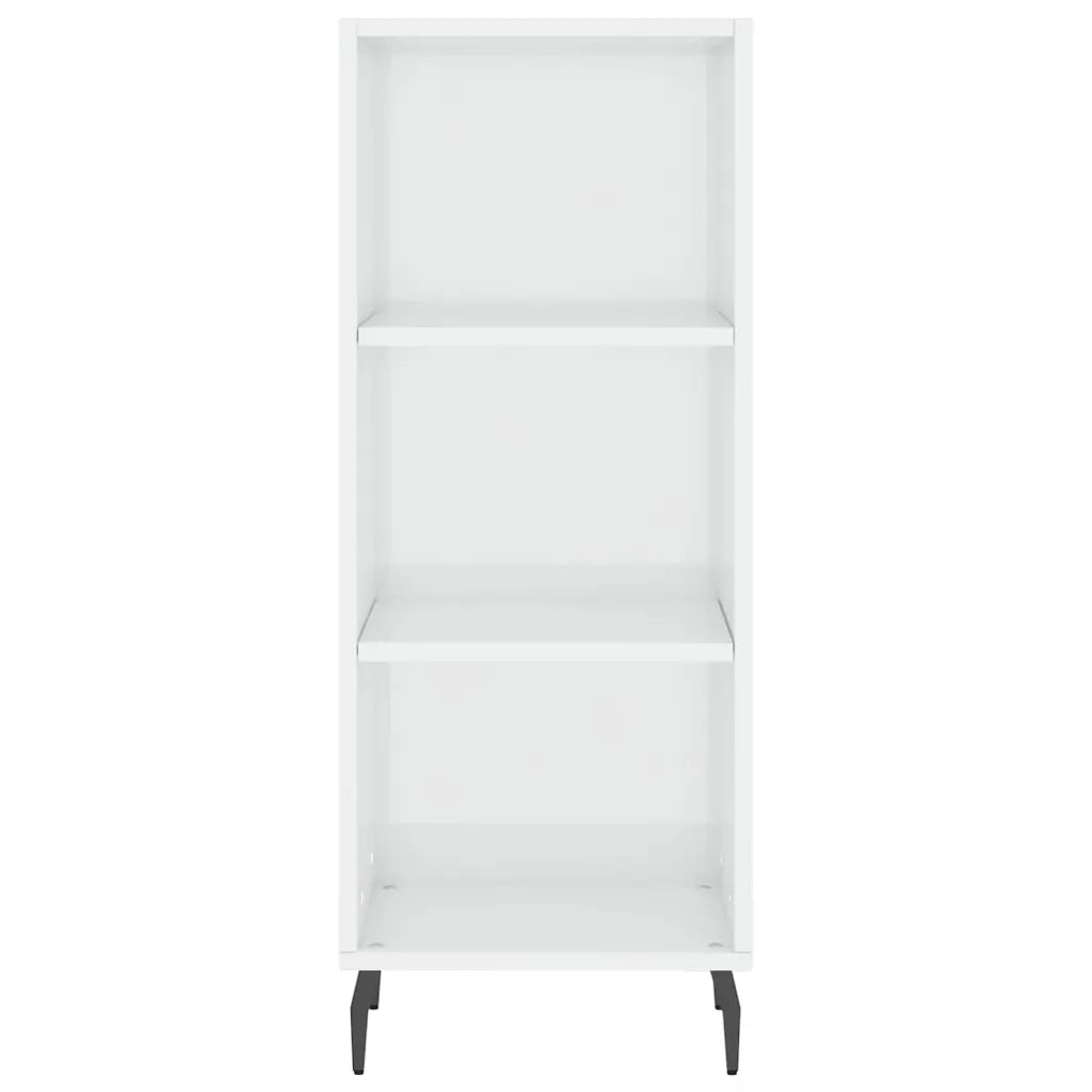 Credenza Bianco Lucido 34,5x32,5x90 cm in Legno Multistrato 828750