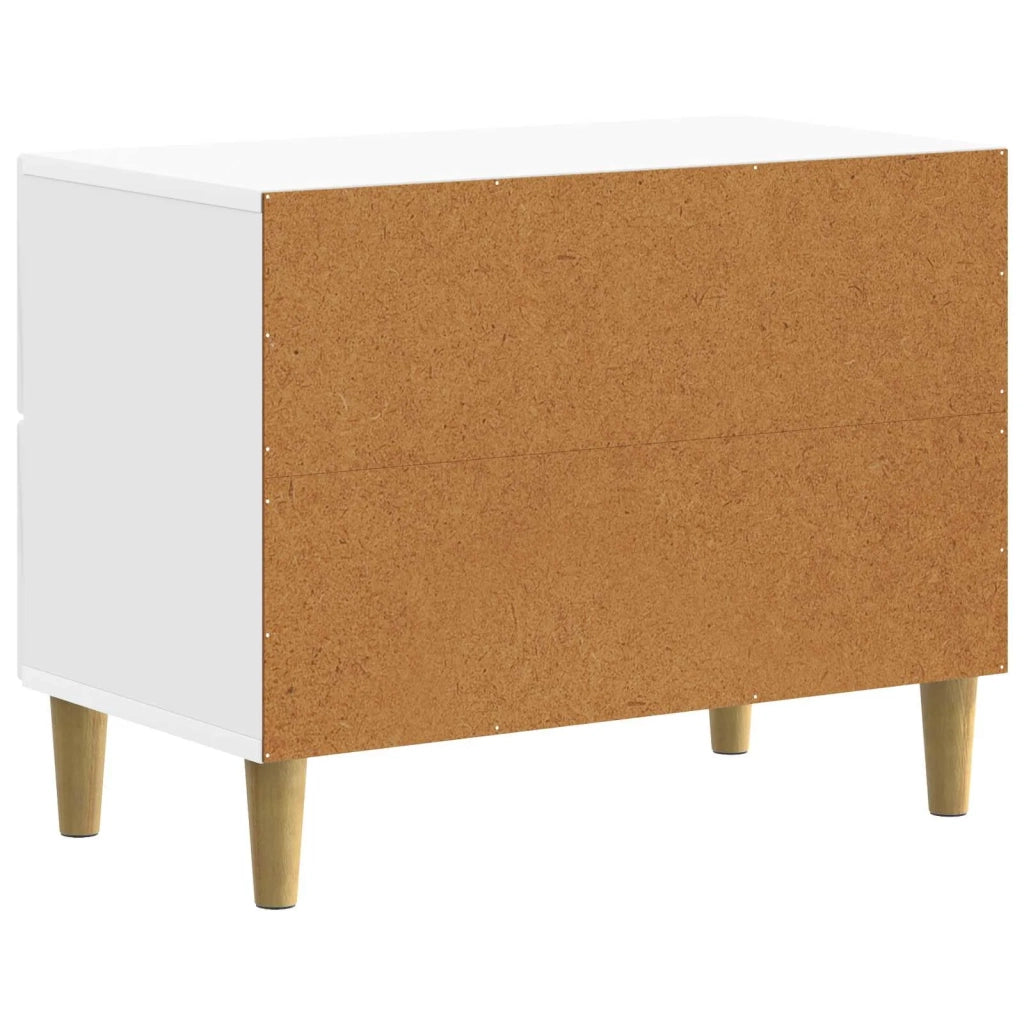 Armadio da Notte con cassetto Bianco Lucido 62 x 34,5 x 48 cm 894549