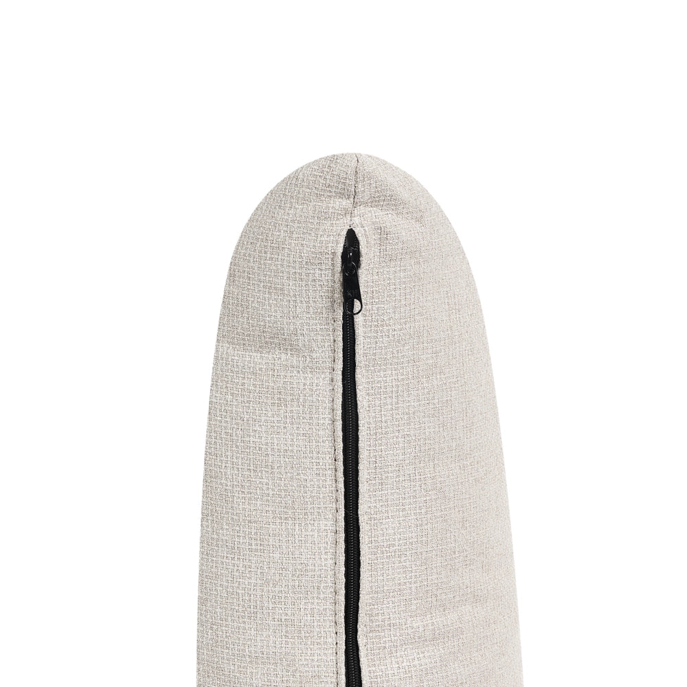 Divano a 3 posti in tessuto Beige chiaro Gambe in legno scuro Soggiorno in stile moderno