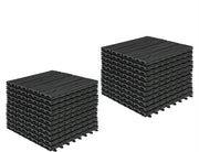 Tegoli per balcone in WPC - lastre per pavimento con look in legno - compositi per pavimento esterno - sostenibili e resistenti allo slittamento, installazione facile - 30 cm x 30 cm per tegolo