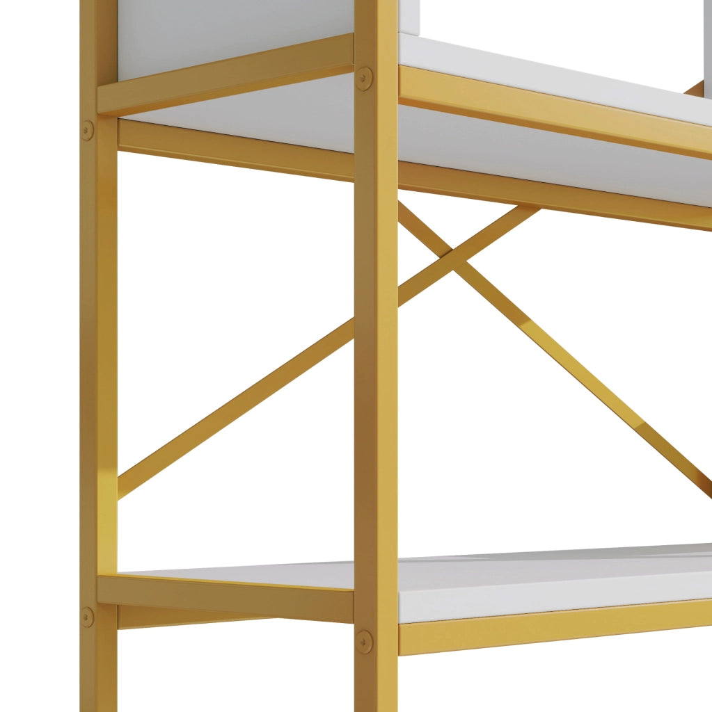 Libreria moderna 160x29,5x180 cm in MDF e metallo
