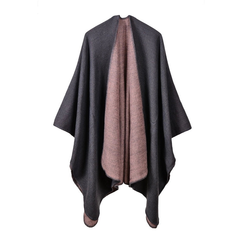 Sciarpa double face, in classico cashmere, mantella/scialle versatile e semplice