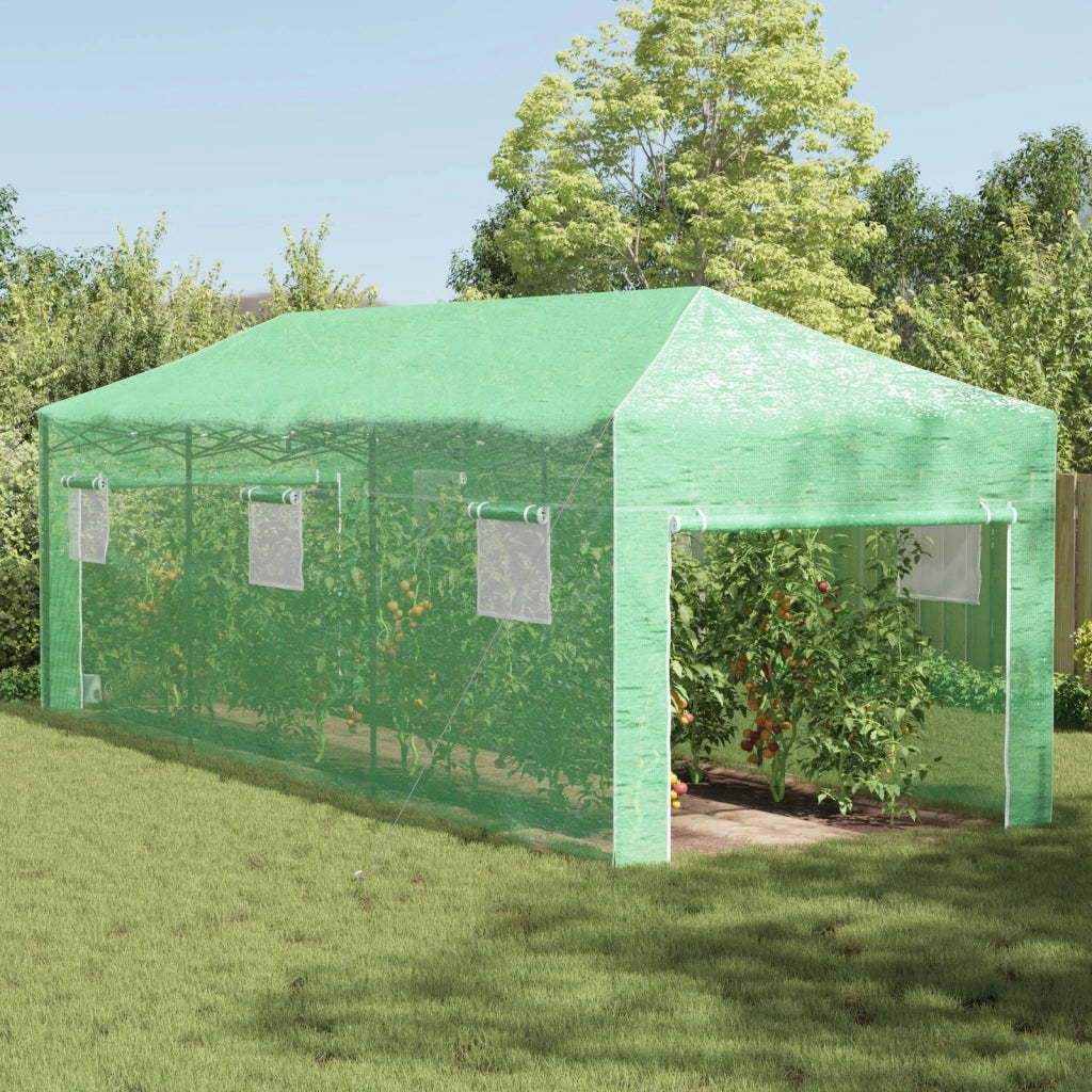 Serra a cui si puÃ² entrare con telaio pieghevole Verde 870x290x315 cm Acciaio