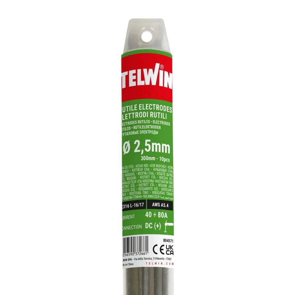 Elettrodi Acciaio Inox per Saldatura 2,5 Mm 10 Pz Telwin