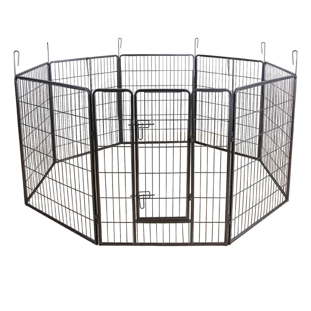Recinto/Gabbia per cani cuccioli e animali domestici 163 x 163 cm Grigio 3712022