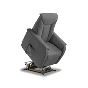 Poltrona Alzapersona Elettrica 2 Motori 82x108x84 cm Baila in Microfibra Dispositivo Medico 1 Grigio Scuro