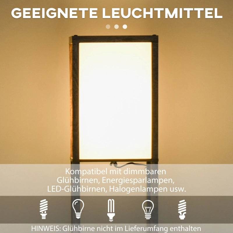 LAMPADA da terra con 3 ripiani 26 x 26 x 160 cm Legno marrone rustico