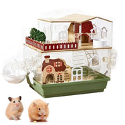 Set di gabbie per hamster 12 pezzi - Acrilico/Legno - 2 Livelli - Inclusi accessori di gioco - Hamster/Di piccoli roditori - Pulizia facile - Gabbia per roditori