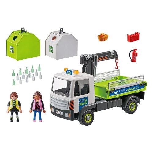 Costruzioni playmobil 71431 city action camion trasporto contenitori r