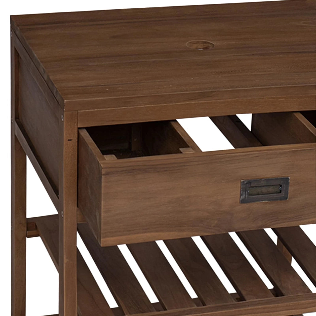 Mobile da Bagno Naturale 60 x 45 x 75 cm Legno di teak solido 42026907