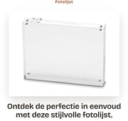 Fotolijst doppia faccia 15x11,5 cm - Fotolijst in acrilico - Fotolijst trasparente - Fotolijst per collage - Sostegno fotografico stabile - Sistema di cambio rapido