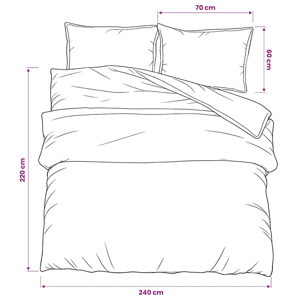 Set Copripiumino Grigio 240x220 cm in Cotone CFW9988803