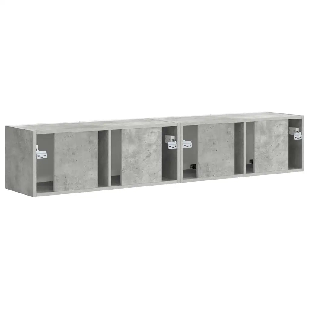 Mobile TV da parete 2 pcs Calcestruzzo 78,5 x 31 x 29,5 cm