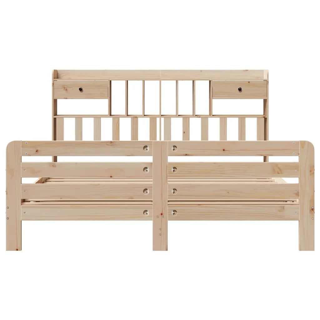 Letto Libreria senza Materasso 180x200 cm in Legno di Pino