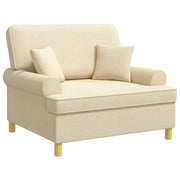 Poltrona con cuscini Crema Tessuto 42043511